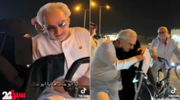 الوليد بن طلال يتجول بدراجته في الرياض ويعد سيدة بمنحها سيارة فورا